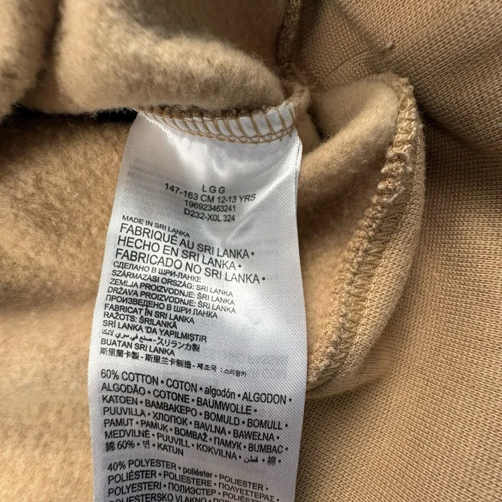 Nike Air Jordan‎ Hoodie Youth Large Beige Pullover Sweatshirt